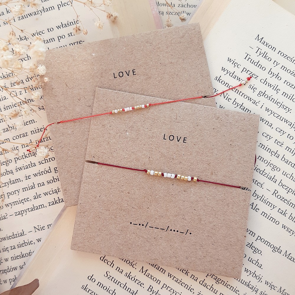 Bransoletka alfabet Morse'a LOVE - obrazek 3