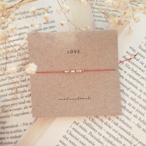 Bransoletka alfabet Morse’a LOVE