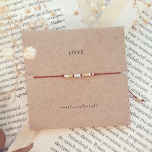 Bransoletka alfabet Morse’a LOVE