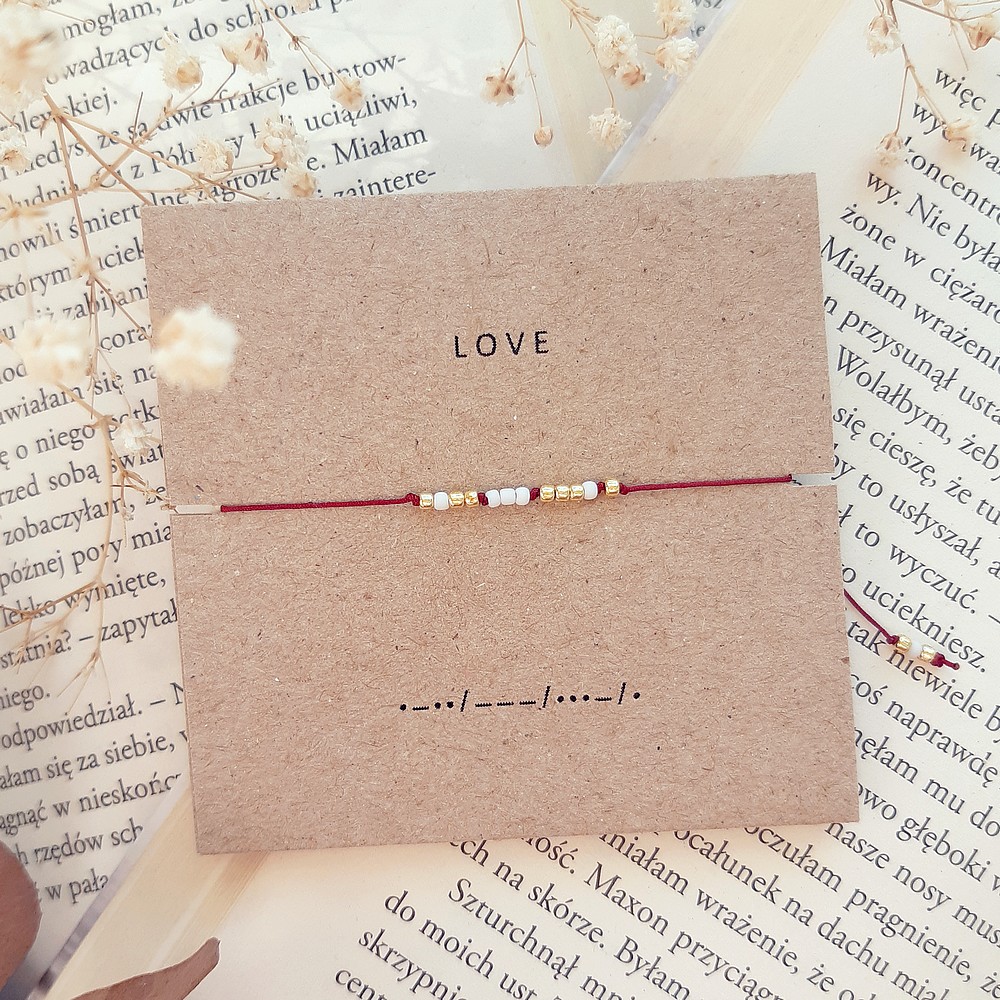 Bransoletka alfabet Morse'a LOVE