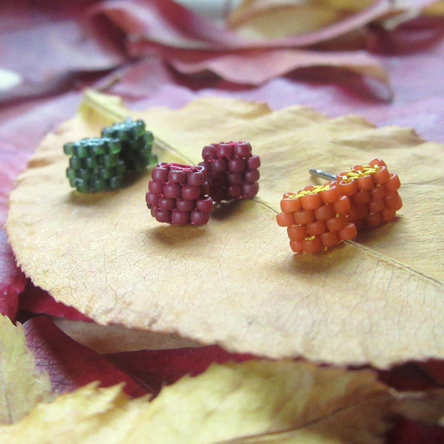 kolczyki sztyfty handmade warszawa