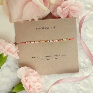 Bransoletka alfabet Morse’a KOCHAM CIĘ