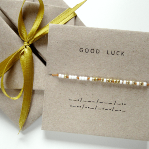 Bransoletka alfabet Morse’a GOOD LUCK