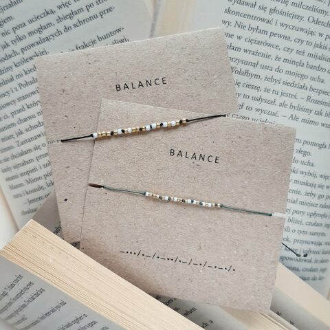Bransoletka alfabet Morse'a BALANCE