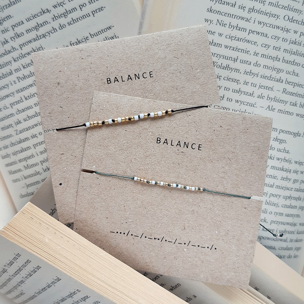 Bransoletka alfabet Morse'a BALANCE