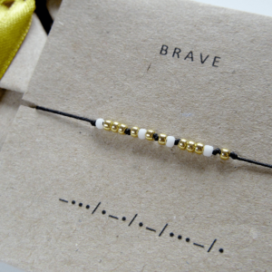 Bransoletka alfabet Morse’a BRAVE