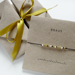 Bransoletka alfabet Morse’a BRAVE