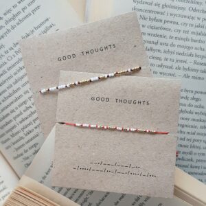 Bransoletka alfabet Morse’a GOOD THOUGHTS