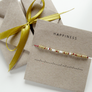 Bransoletka alfabet Morse’a HAPPINESS