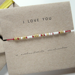 Bransoletka alfabet Morse’a I LOVE YOU