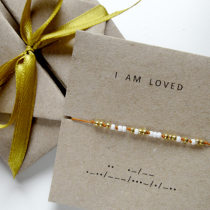 Bransoletka alfabet Morse’a I AM LOVED