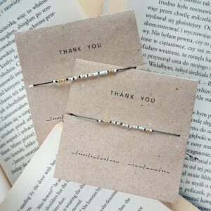 Bransoletka alfabet Morse’a THANK YOU