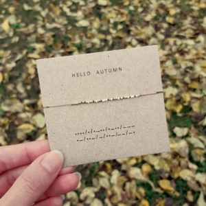 Bransoletka alfabet Morse’a HELLO AUTUMN