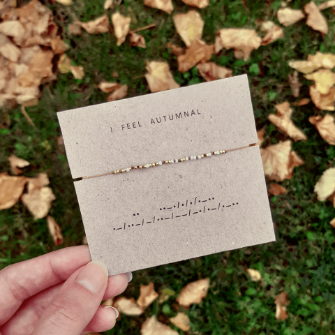 Bransoletka alfabet Morse'a I FEEL AUTUMNAL