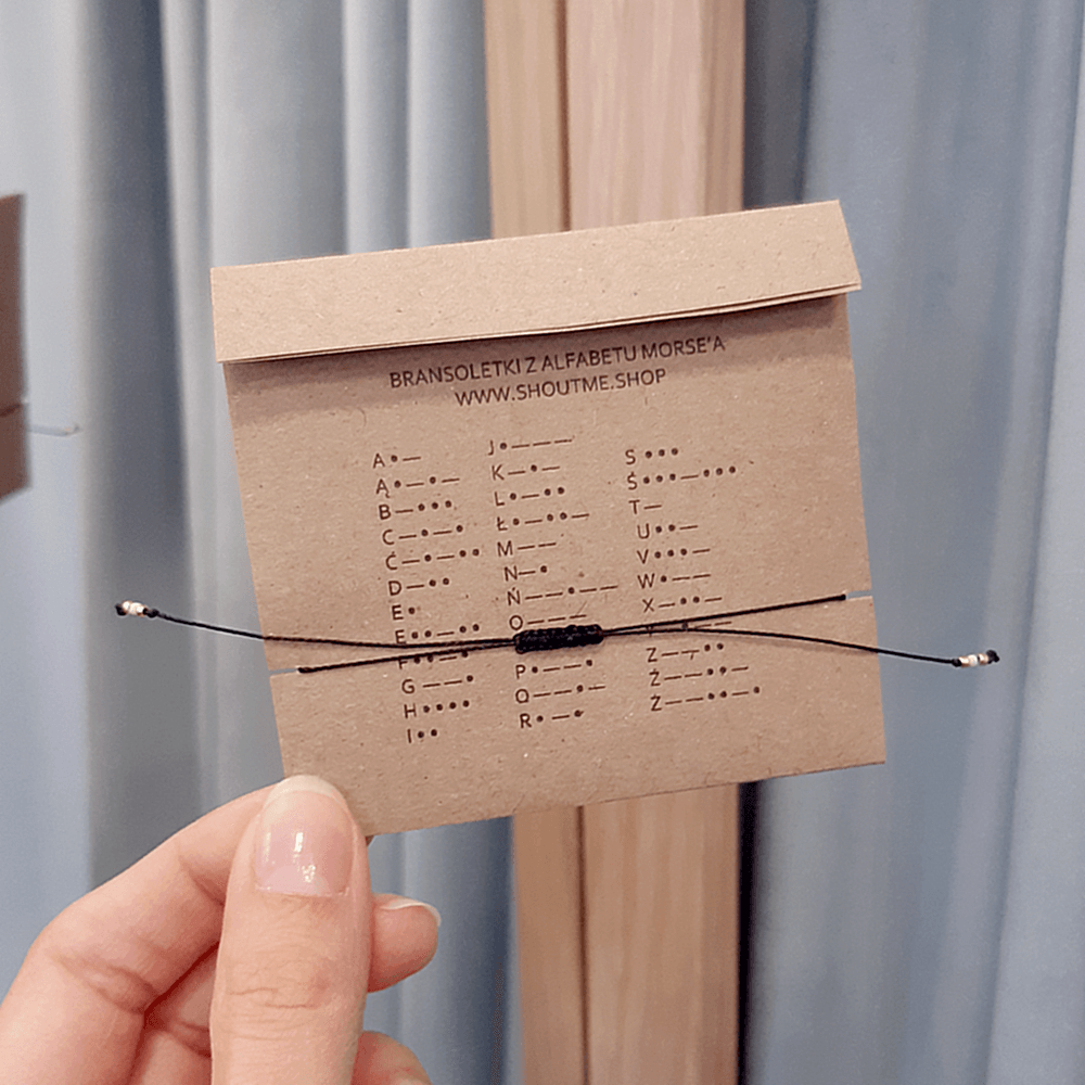 bransoletka alfabet morse