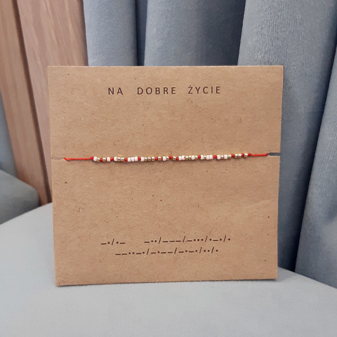 bransoletka alfabet morse na dobre życie