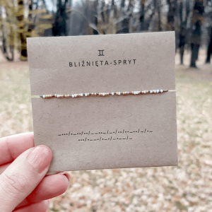 Bransoletka alfabet Morse’a BLIŹNIĘTA