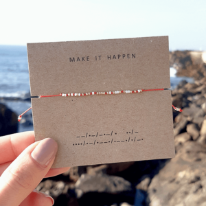 Bransoletka alfabet Morse’a MAKE IT HAPPEN
