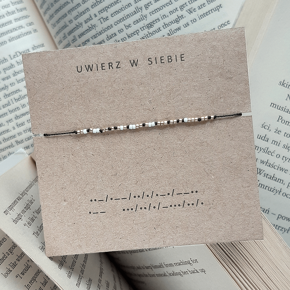 bransoletka alfabet morse uwierz w siebie