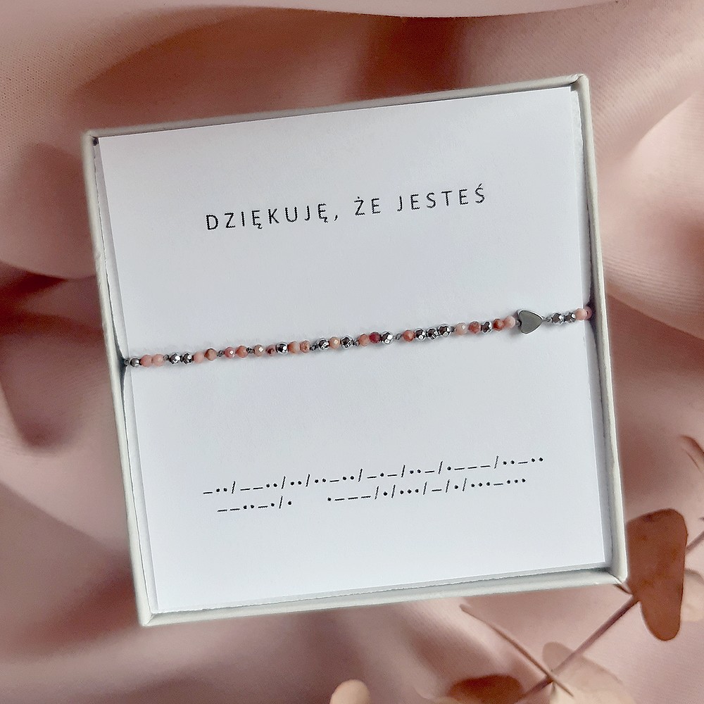 bransoletka morse dziekuje ze jesteś