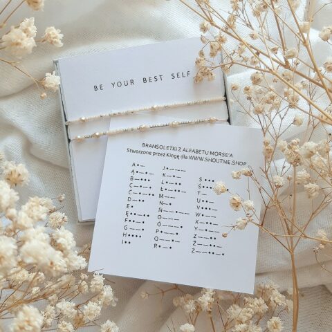 Komplet bransoletek z alfabetu Morse'a Be Your Best Self - obrazek 6