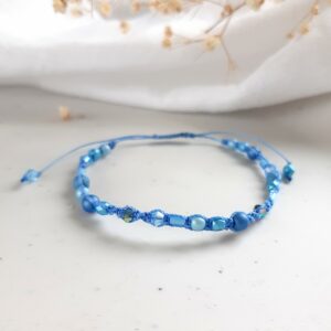 Niebieska bransoletka makramowa Ocean Waves