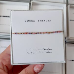 Kolorowa bransoletka alfabet Morse’a DOBRA ENERGIA