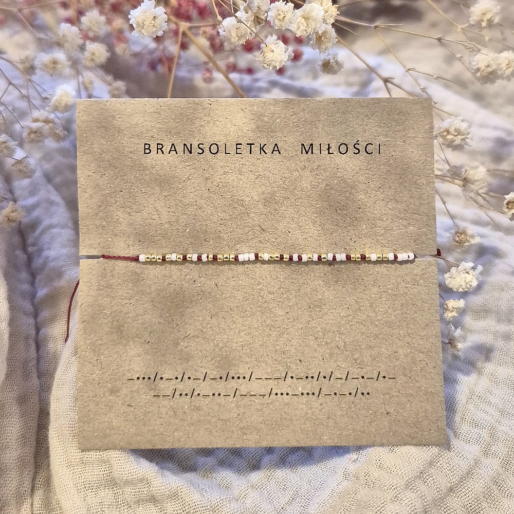 bransoletka miłości na czerwonym sznurku