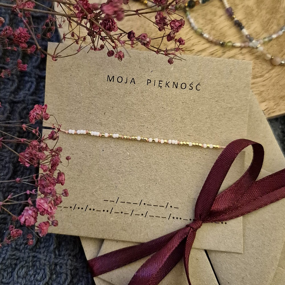 Bransoletka moja piękność z alfabetu Morse'a