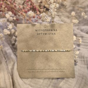 Bransoletka z napisem Niepoprawna Optymistka