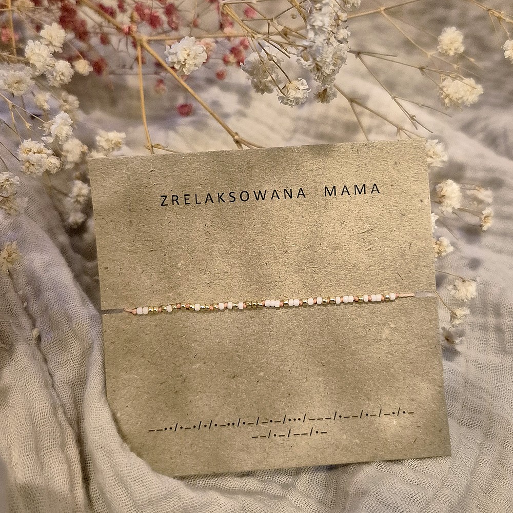 Bransoletka z napisem Zrelaksowana Mama