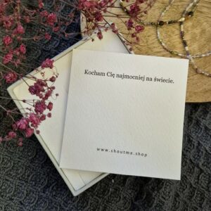 Karteczka z osobistą dedykacją